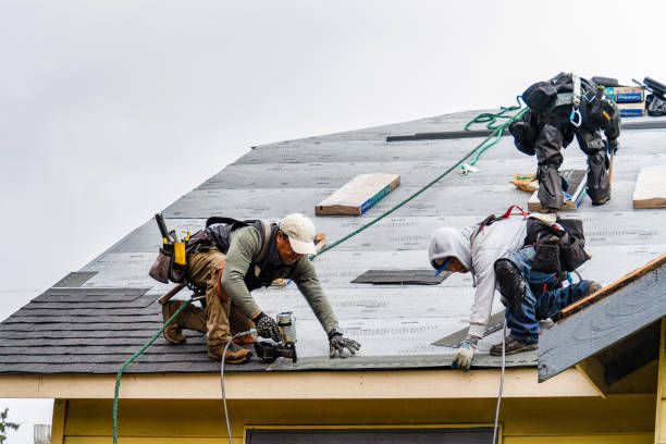 Professional Roofing technician working in North Houston, TX